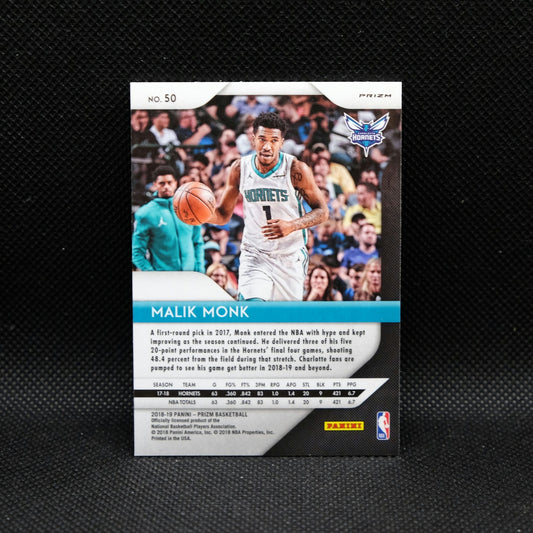 2018-19 Malik Monk Prizm #50 Choice Tri Colour Prizm