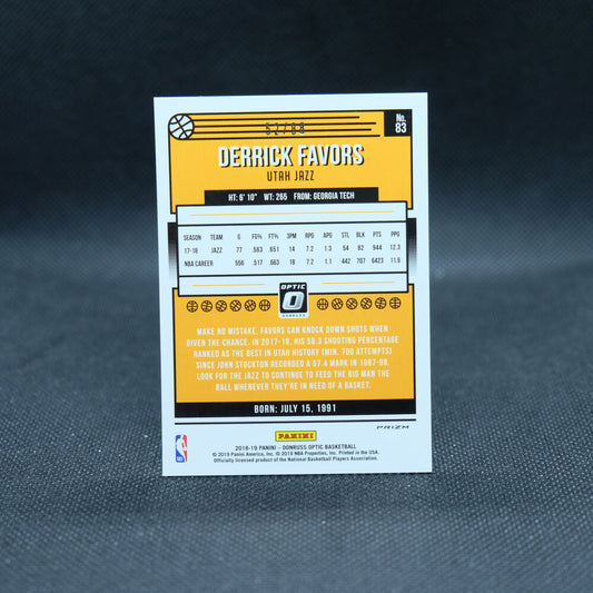 2018-19 Donruss Optic Derrick Favors Choice Red Prizm /88