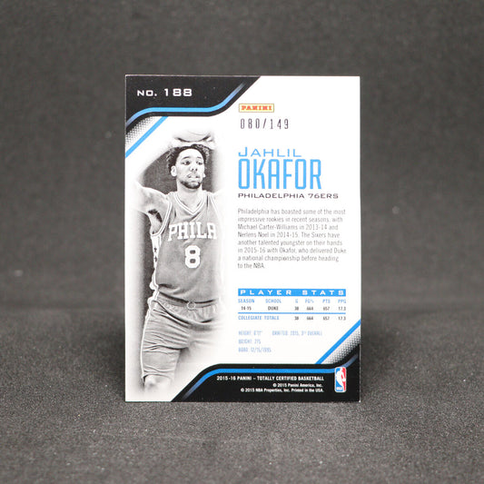 2015-16 Jahlil Okafor - Totally Certified Red Rookie Card /149