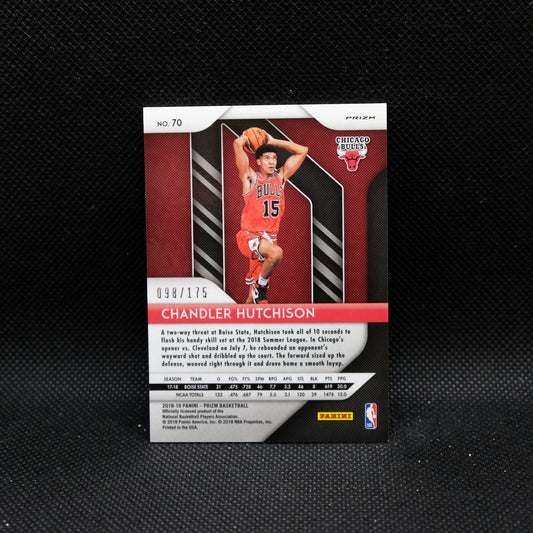 2018-19 Prizm Chandler Hutchison #70 Fast Break Blue Prizm Rookie Card 98/175