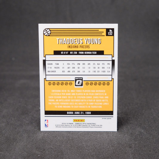 2018-19 Panini Donruss Optic Purple Prizm Thaddeus Young