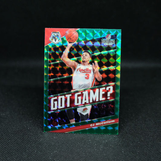 2019-20 Mosaic CJ McCollum Got Game? Green Prizm