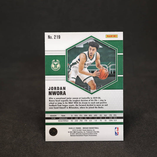 2020-21 Panini Mosiac Jordan Nwora Rookie Card RC