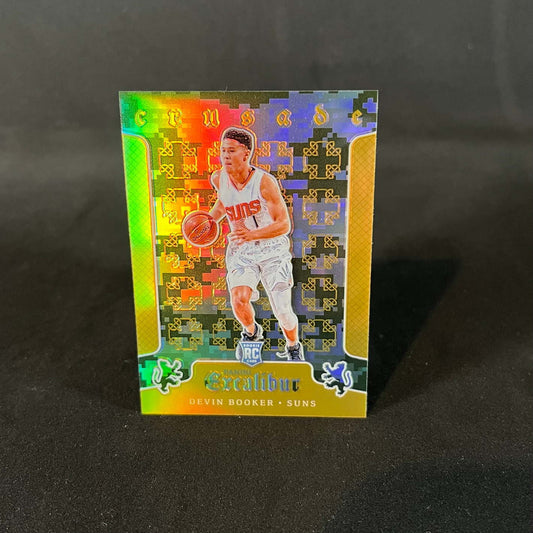 2015-16 Devin Booker Excalibur Crusade Camo Rookie Card RC