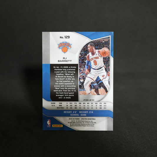2019-20 Panini Spectra RJ Barrett #129 Silver Prizm