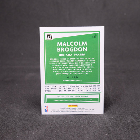 Malcolm Brogdon 2020-21 Donruss - Green Laser
