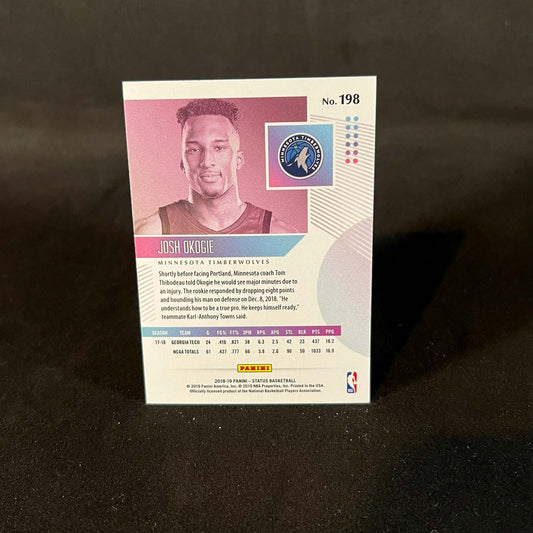 2018-19 Josh Okogie Panini Status Blue Rookie card