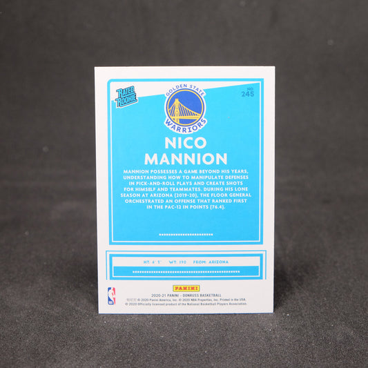 Nico Mannion 2020-21 Donruss Rated Rookie #245