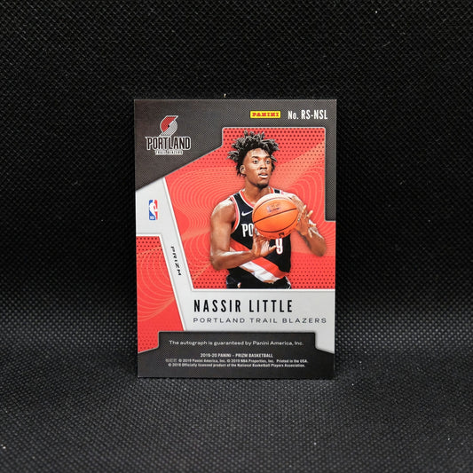 2019-20 Panini Prizm Nassir Little Rookie Signatures Silver Prizm