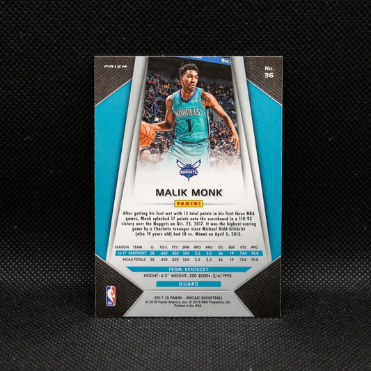 2017-18 Malik Monk Mosaic #36 Red Mosaic Rookie Card