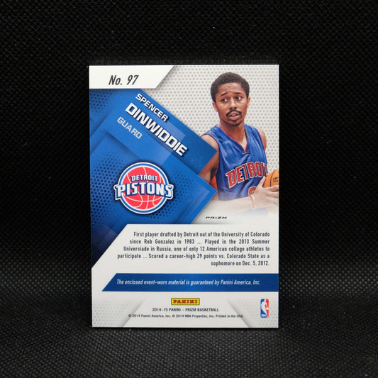 2014-15 Panini Prizm Spencer Dinwiddie Blue Mojo Prizm Rookie Patch #97