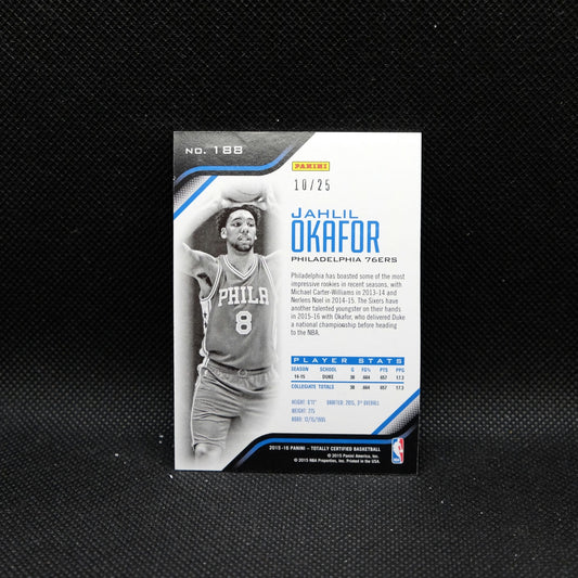 2015-16 Totally Certified Jahlil Okafor #188 Camo Rookie Card /25