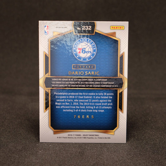Dario Saric 2016-17 Select #232 Silver Prizm Rookie Card