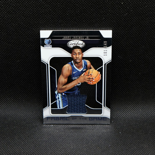 2018-19 Totally Certified Jaren Jackson Jr Fabric Of The Game Rookie Player W...