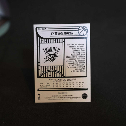 2022-23 Chet Holmgren Hoops Rookie Card #232