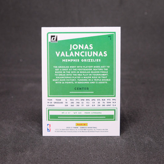 Jonas Valanciunas 2020-21 Donruss - Orange Laser