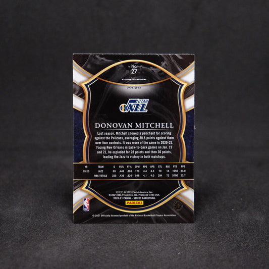 2020-21 Select Donovan Mitchell Concourse Red White Orange Flash Prizm