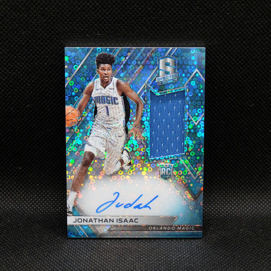 2017-18 Jonathan Isaac Spectra #125 Rookie Patch Auto Blue Fast Break Prizm /99
