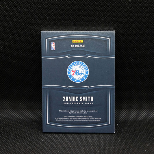 2018-19 Panini Dominion Zhaire Smith Rookie Materials Gold /10