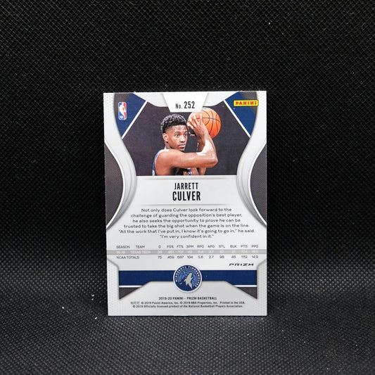 2019-20 Prizm Jarrett Culver #252 Pink Ice Prizm Rookie Card