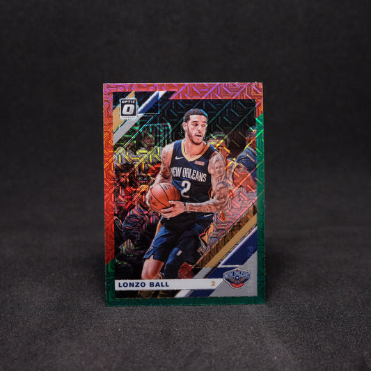 Lonzo Ball 2019-20 Donruss Optic Choice Red Green Prizm