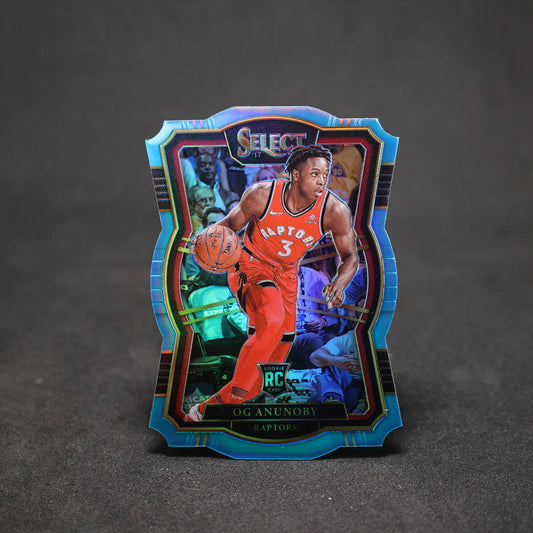 2017-18 OG Anunoby Panini Select Premier Level Rookie Card Light Blue Prizm /185