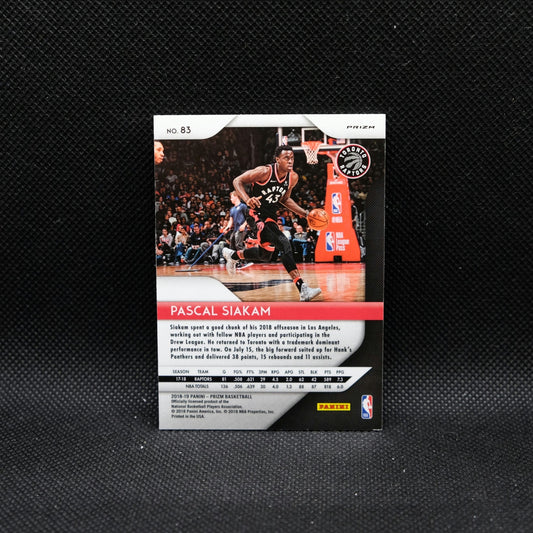 2018-19 Panini Prizm Pascal Siakam #83 Silver Prizm