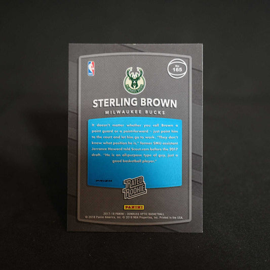 2017-18 Sterling Brown Panini Donruss Optic Holo Prizm Rookie Card