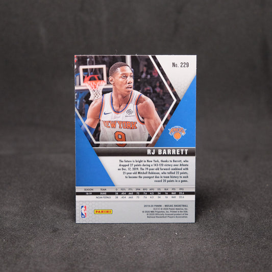 2019-20 RJ Barrett Panini Mosaic #229 Rookie Card
