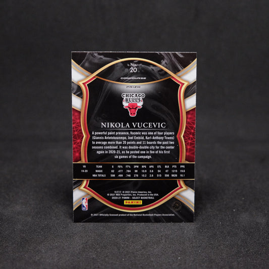 2020-21 Select Nikola Vucevic Red White Orange Flash Prizm