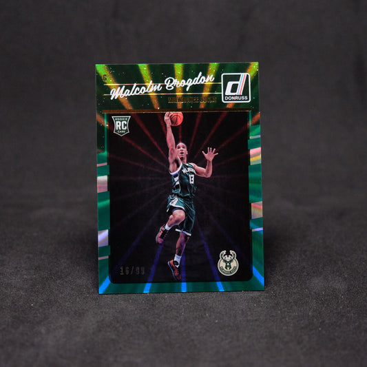 2016-17 Malcolm Brogdon Donruss Rated Rookie Green Laser /99