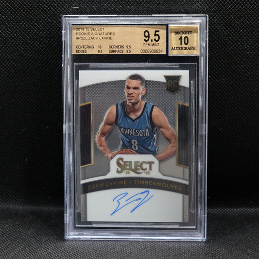 2014-15 Panini Select Zach LaVine RC Rookie Signatures /275 BGS 9.5 Gem 10 Auto
