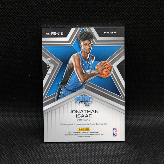 2017-18 Jonathan Isaac Spectra Rising Stars Rookie Auto Silver Prizm /199