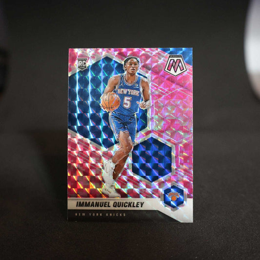 2020-21 Immanuel Quickley Mosaic Pink Camo Prizm #208 Rookie Card