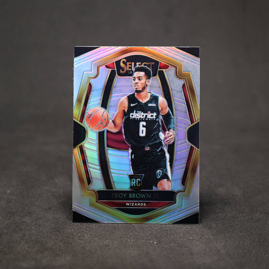 2018-19 Troy Brown Jr Select Premier Level Silver Prizm Rookie Card #144