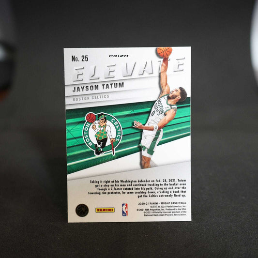 2020-21 Jayson Tatum Mosaic Elevate Green Prizm