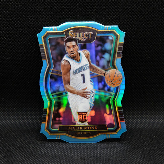 2017-18 Malik Monk Select #142 Light Blue Prizm Die Cut Rookie Card /185