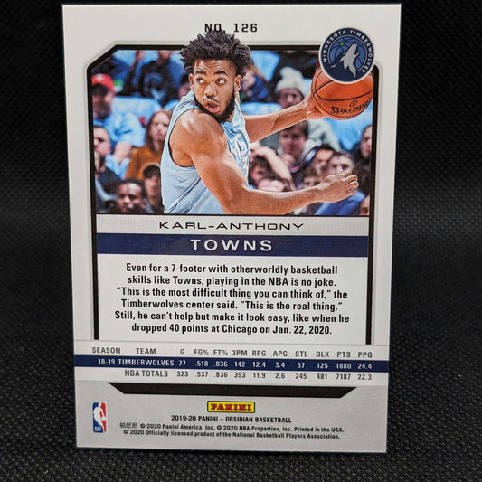 2019-20 Karl-Anthony Towns Obsidian White Pulsar SSP