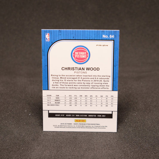 Christian Wood 2019-20 NBA Hoops Premium Stock Laser Prizm