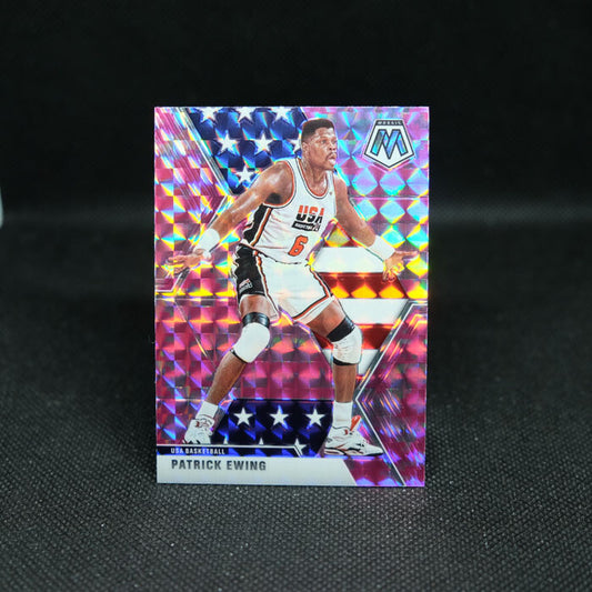 2019-20 Mosaic Patrick Ewing Team USA Pink Camo Prizm
