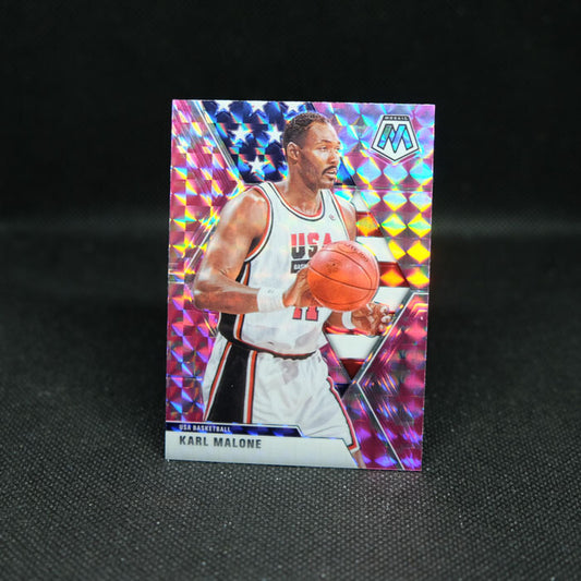 2019-20 Mosaic Karl Malone Team USA Pink Camo Prizm