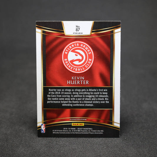 2018-19 Kevin Huerter Panini Select Rookie Card Red White Yellow Prizm