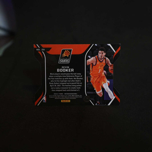 2020-21 Devin Booker Obsidian Pitch Black Green Die Cut