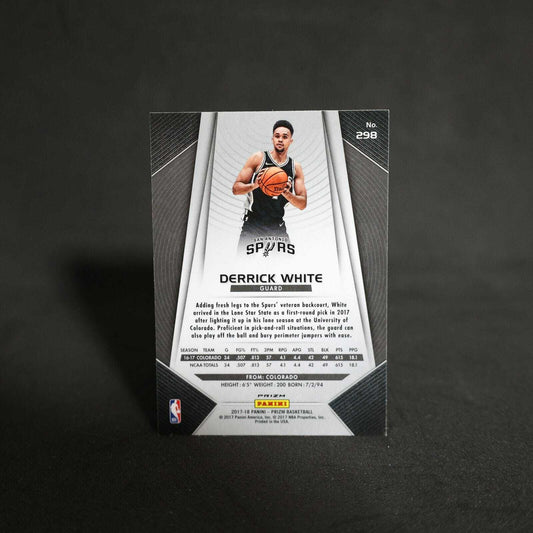 2017-18 Derrick White Donruss Prizm - Fast Break Prizm Rookie Card #298