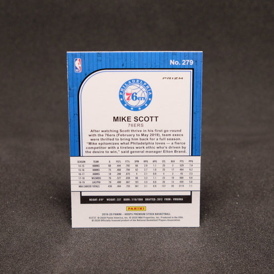 Mike Scott 2019-20 NBA Hoops Premium Stock Laser Prizm