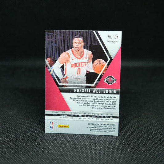 2019-20 Mosaic Russell Westbrook Pink Camo Prizm