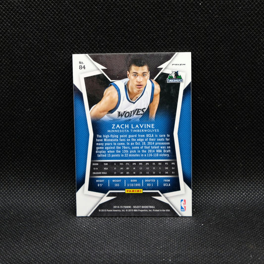 2014-15 Panini Select Zach LaVine #84 Silver Prizm Rookie Card