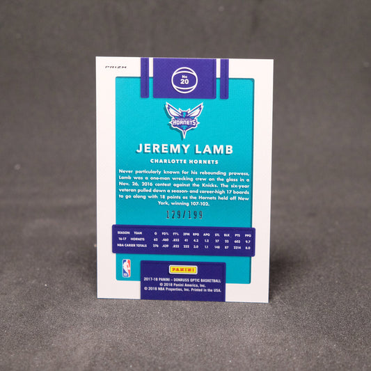 2017-18 Jeremy Lamb Donruss Optic Orange Prizm /199
