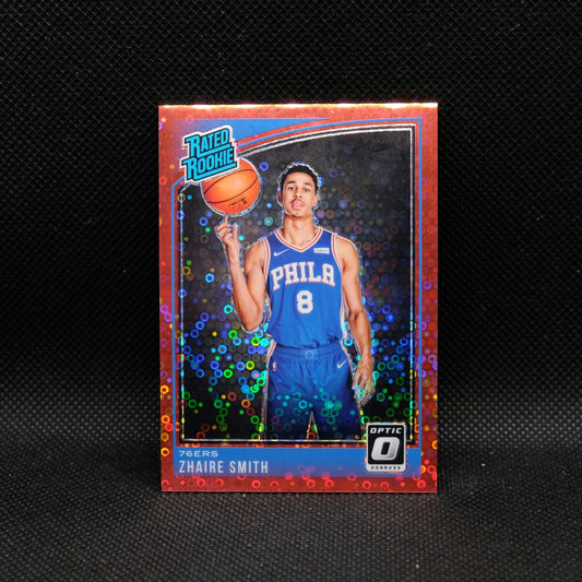 2018-19 Panini Donruss Optic Zhaire Smith Rated Rookie Red Fast Break Prizm /85