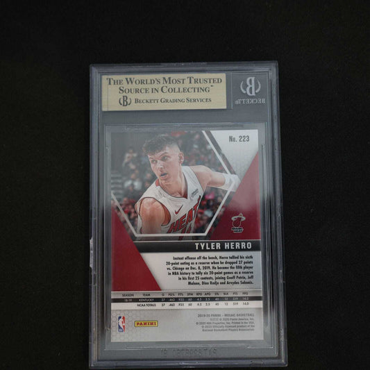 2019-20 Tyler Herro Panini Mosaic #223 Rookie Card BGS 9.5